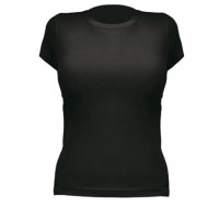Camiseta de algodón chica negra para personalizar 