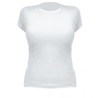 Camiseta de algodón mujer blanca para personalizar 