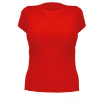 Camiseta de algodón mujer roja para personalizar 