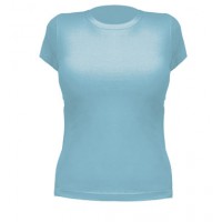Camiseta de algodón mujer azul turquesa para personalizar 